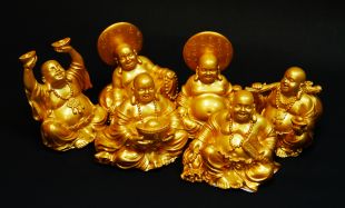 Laughing Buddha set 6pcs.