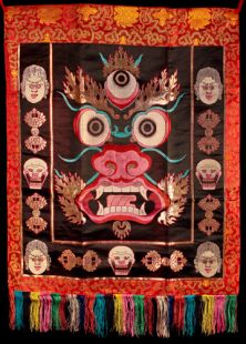 Mahakala face altar front