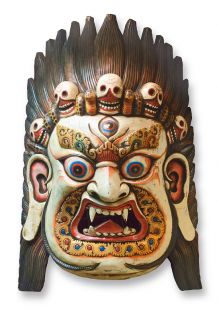Mahakala mask wood painted (M)