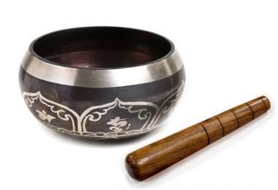 Singing Bowl Mani Mantra inlay