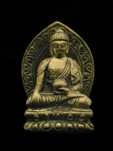 Sakyamuni Brass Plaque 