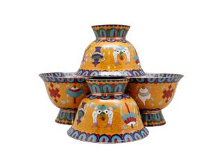 Cloisonne Offering Bowls (L)