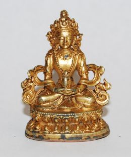  Amitayus Gilt Copper 2〝 Statue (II)