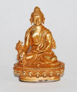 Medicine Buddha Gilt Copper 2〝 Statue