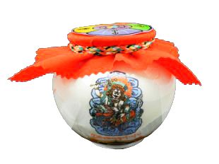 White zambala Treasure Vase (S) 　