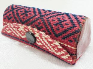 Bhutan Lipstick case (red lattice)