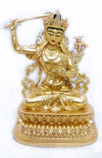 Manjushree, Full gilt gold statue