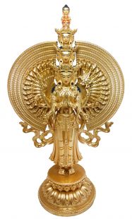 Thousand arms Kuan Yin Statue(Gilt gold, 29cmH)