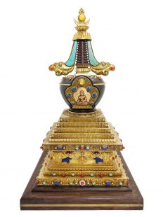Stupa brass PGP w/stone(L)