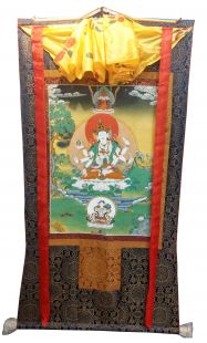 Assorted 2Aarms Namgyalma thanka with brocade