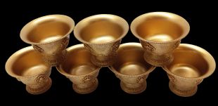 Brass 8AS. bowl with stand(7pcs a set)