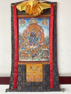 Assorted 6 Aarms Mahagala thanka with brocade