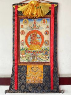 Assorted thanka with brocade 〝Dorje Drollo〝