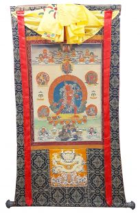 Assorted vajravarahi thanka with brocade