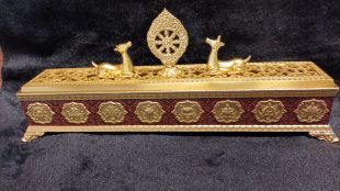 8AS deer incense burner brass