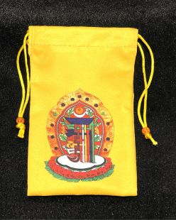Kalachakra valvet mala pouch(M)(Yellow)