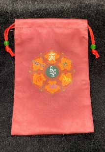 Kalachakra valvet mala pouch(M)(Six words)