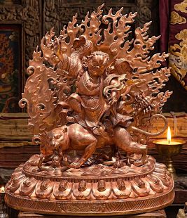 Finely Detailed Red Copper The Wrathful Guru Dorje Drolo